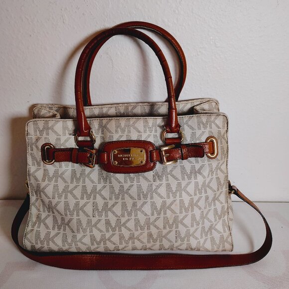 MICHAEL KORS HAMILTON MONOGRAM EW HANDBAG TOTE - Picture 1 of 8